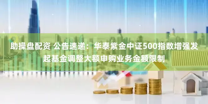助操盘配资 公告速递：华泰紫金中证500指数增强发起基金调整大额申购业务金额限制